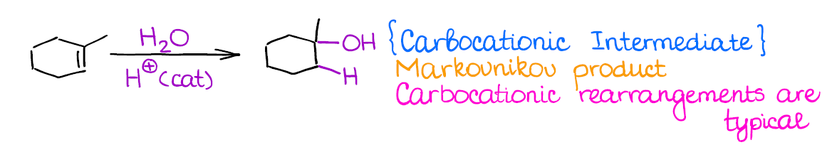 catalytic hydration of alkenes