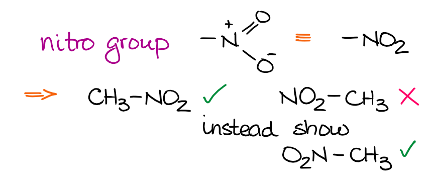 connecting nitro group to the rest of the molecule