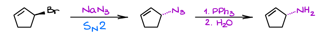 SN2 reaction with an azide