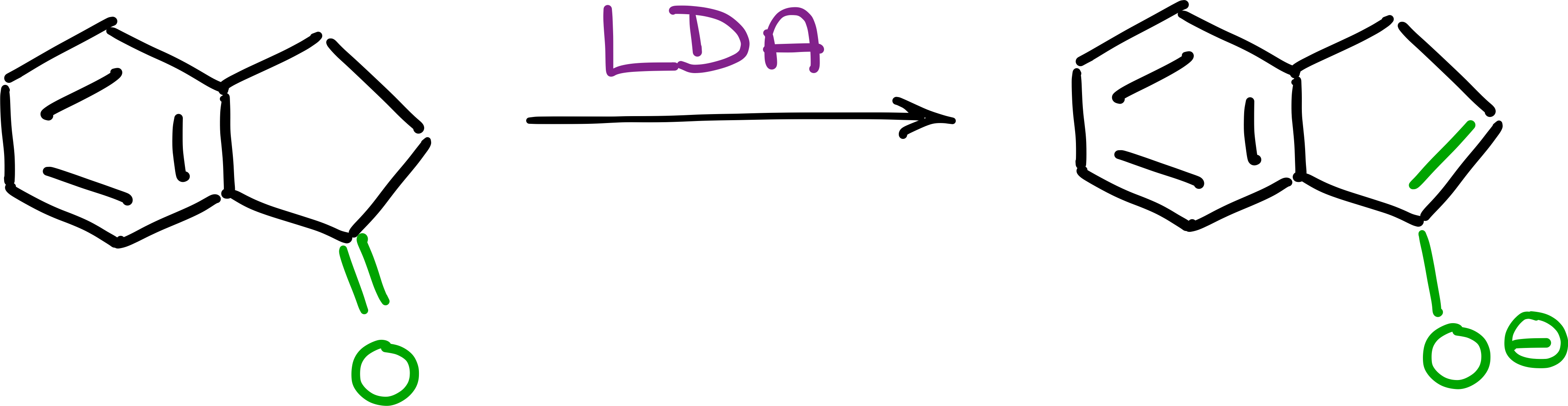 formation on an enolate from the starting material