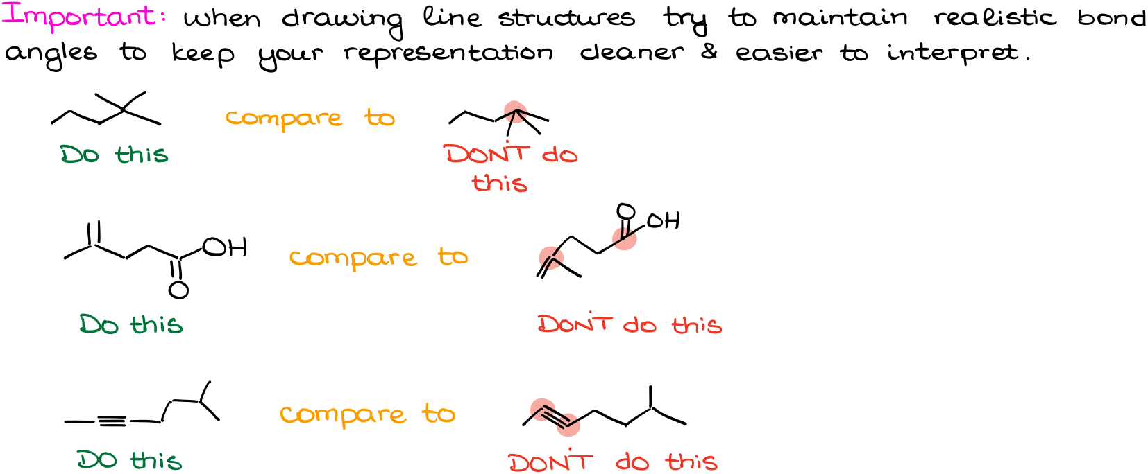 do's and don't's of the line structures