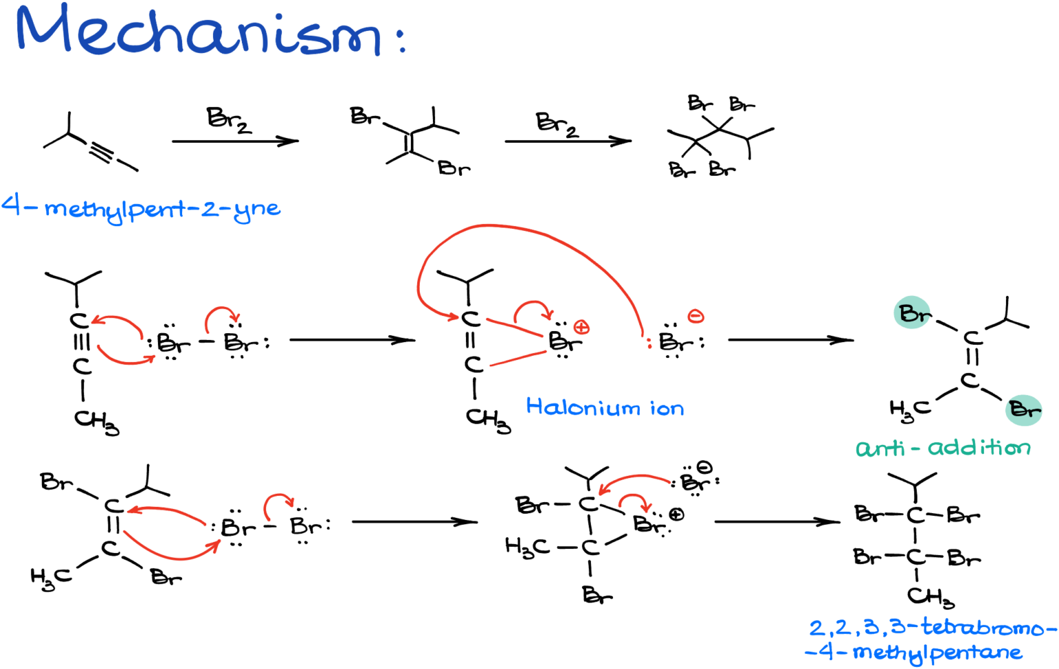 Halogenation of Alkynes — Organic Chemistry Tutor