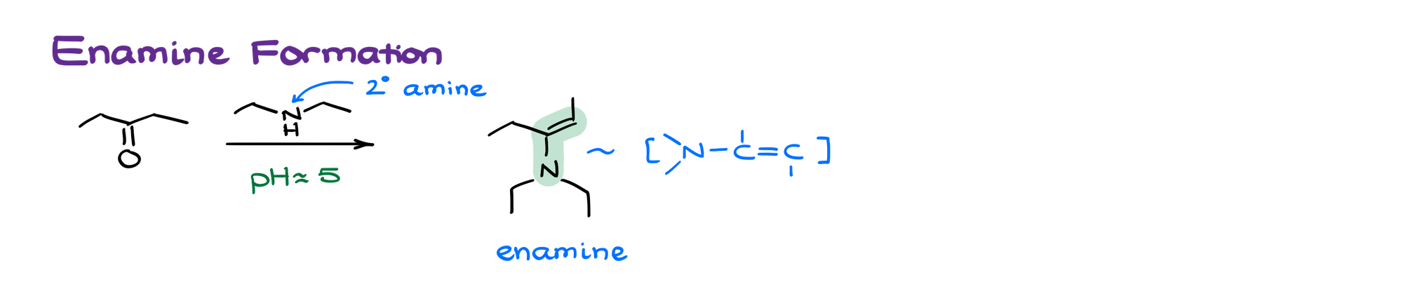 enamine formation