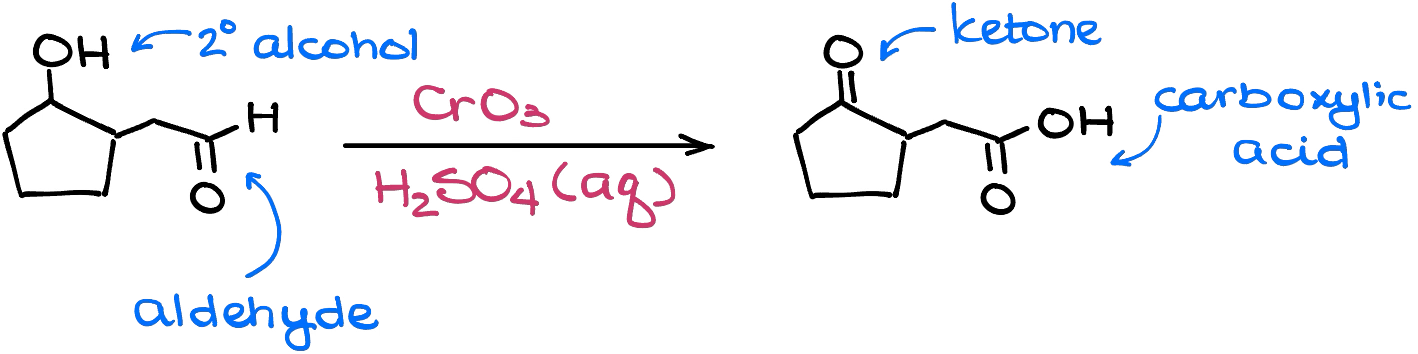 oxidation of an aldehyde