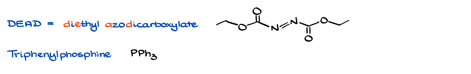 DEAD diethyl azodicarboxylate